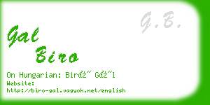 gal biro business card